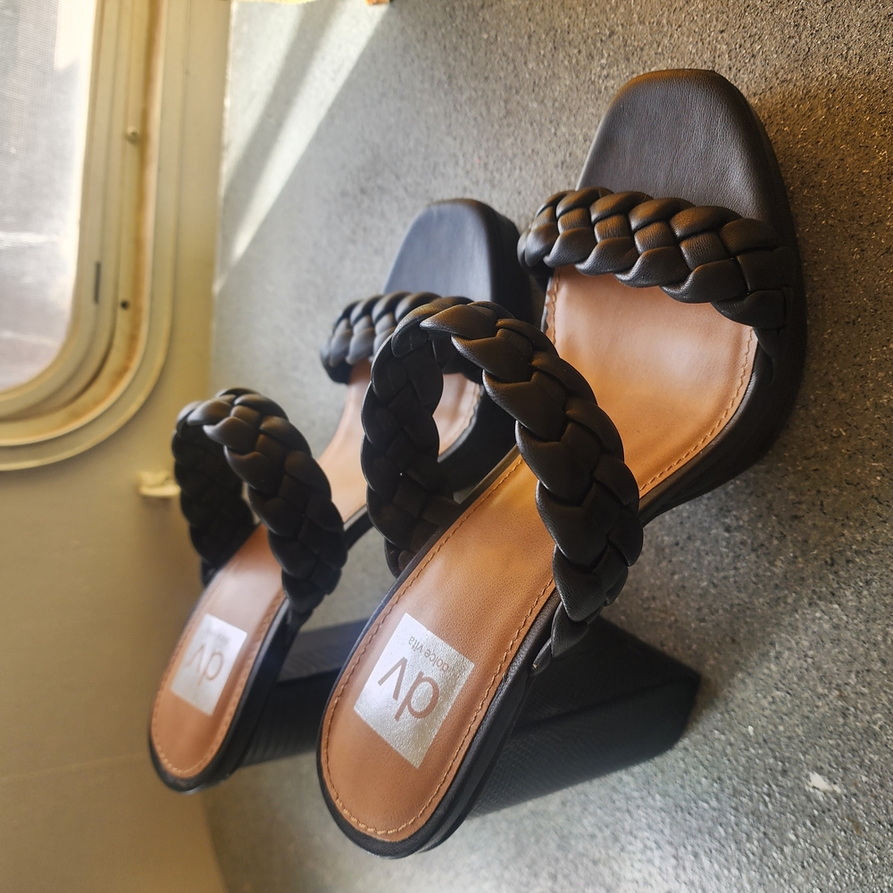 DV by Dolce Vita Black Braided Women's Sandals